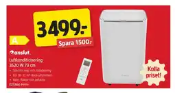 Jula Luftkonditionering 3520 W 73 cm erbjuda