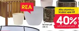 Rusta Alla utomhus- krukor erbjuda