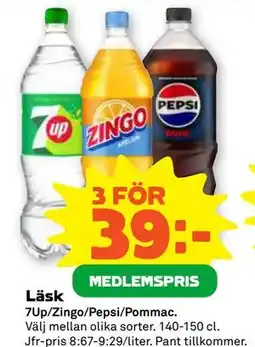 Stora Coop Läsk, Medlemspris erbjuda