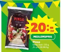 Stora Coop Pinsa, Medlemspris erbjuda