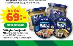 Stora Coop Sill i glas/matjessill, Medlemspris erbjuda