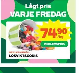 Stora Coop LÖSVIKTSGODIS, Medlemspris erbjuda