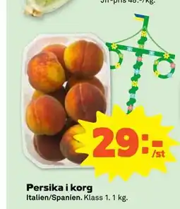 Stora Coop Persika i korg erbjuda