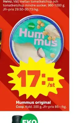 Stora Coop Hummus original erbjuda