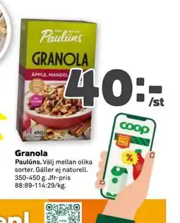 Stora Coop Granola erbjuda