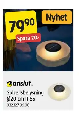 Jula Solcellsbelysning Ø20 cm IP65 erbjuda