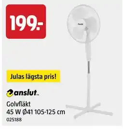 Jula Golvfläkt 45 W Ø41 105-125 cm erbjuda
