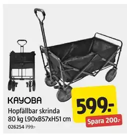 Jula Hopfällbar skrinda 80 kg L90xB57xH51 cm erbjuda
