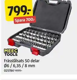Jula Frässtålsats 50 delar Ø6 / 6,35 / 8 mm erbjuda