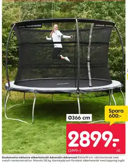 Rusta Studsmatta inklusive säkerhetsnät Adrenalin Advanced erbjuda