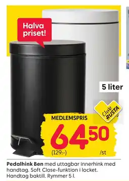 Rusta Pedalhink Ben erbjuda