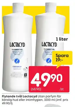 Rusta Flytande tvål Lactacyd erbjuda