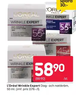 Rusta L'Oréal Wrinkle Expert erbjuda