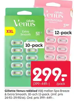 Rusta Gillette Venus rakblad erbjuda