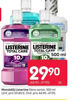 Rusta Munskölj Listerine erbjuda