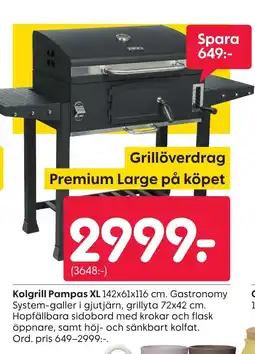 Rusta Kolgrill Pampas XL erbjuda