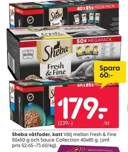 Rusta Sheba våtfoder, katt erbjuda