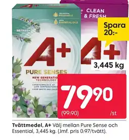 Rusta Tvättmedel, A+ erbjuda