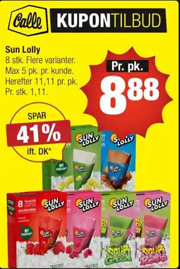 Calle Sun Lolly erbjuda