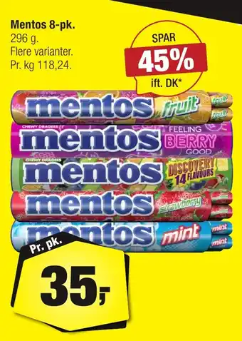 Calle Mentos 8-pk. erbjuda