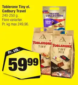 Calle Toblerone Tiny el. Cadbury Travel erbjuda