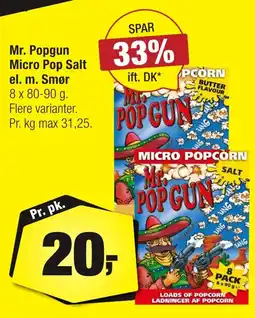 Calle Mr. Popgun Micro Pop Salt el. m. Smør erbjuda