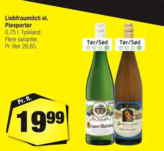 Calle Liebfraumilch el. Piesporter erbjuda