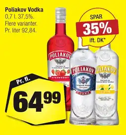 Calle Poliakov Vodka erbjuda