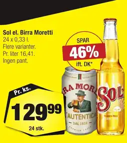 Calle Sol el. Birra Moretti erbjuda