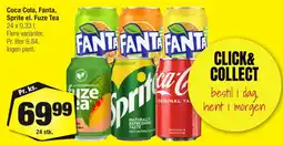 Calle Coca Cola, Fanta, Sprite el. Fuze Tea erbjuda