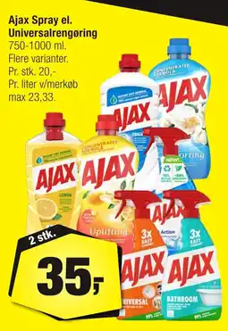 Calle Ajax Spray el. Universalrengøring erbjuda