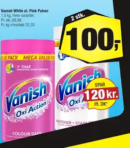Calle Vanish White el. Pink Pulver erbjuda
