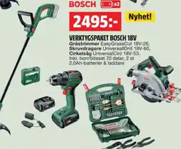 Bauhaus Verktygspaket bosch 18V erbjuda