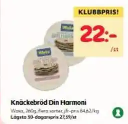Hemköp Knäckebröd Din Harmoni erbjuda