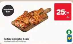 Hemköp Grillade kycklingben 4-pack erbjuda