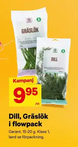 City Gross Dill, Gräslök i flowpack erbjuda