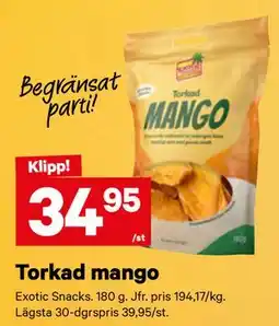 City Gross Torkad mango erbjuda