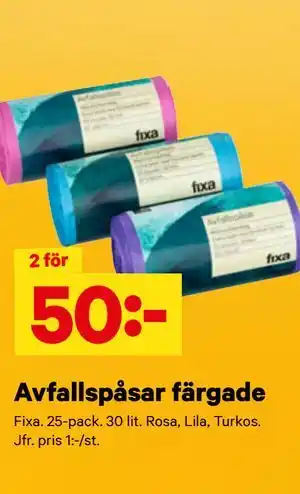 City Gross Avfallspåsar färgade erbjuda