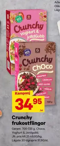 City Gross Crunchy frukostflingor erbjuda