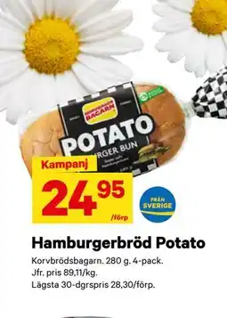 City Gross Hamburgerbröd Potato erbjuda