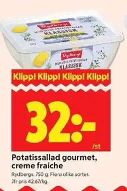 ICA Kvantum Potatissallad gourmet, creme fraiche erbjuda