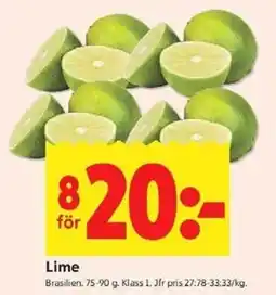 ICA Kvantum Lime erbjuda