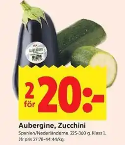 ICA Kvantum Ica Aubergine, Zucchini erbjuda
