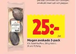 ICA Kvantum Ica Mogen avokado 3-pack erbjuda