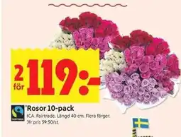 ICA Kvantum Ica Rosor 10-pack erbjuda