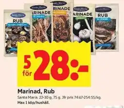 ICA Kvantum Santa Maria Marinad, Rub erbjuda