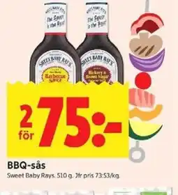 ICA Kvantum Sweet Baby Rays BBQ-sås erbjuda