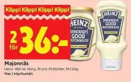 ICA Kvantum Heinz Majonnäs erbjuda