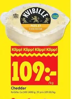 ICA Kvantum Kvibille Cheddar erbjuda