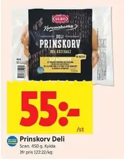 ICA Kvantum Scan Prinskorv Deli erbjuda